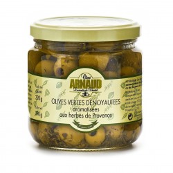 Olives Arnaud - Olives vertes dénoyautées aromatisées