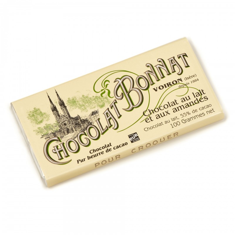 Chocolat Bonnat au lait et aux amandes Chocolat Bonnat au lait et aux amandes