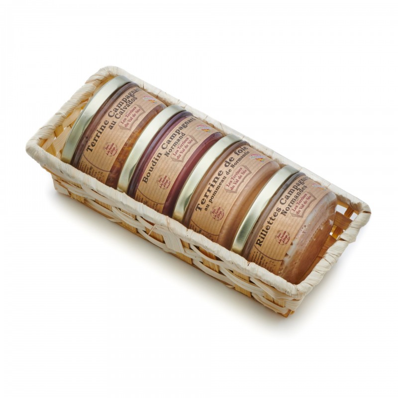 La Chaiseronne - Basket with 4 verrines La Chaiseronne - Basket with 4 verrines